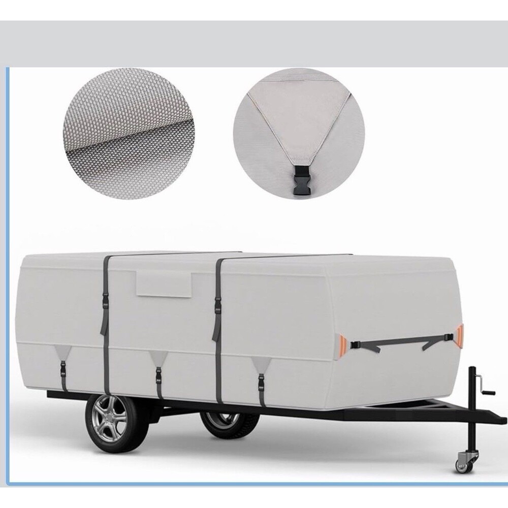 Oxford Pop-Up Camper Trailer Cover 8’-10’ Waterproof UV Windproof